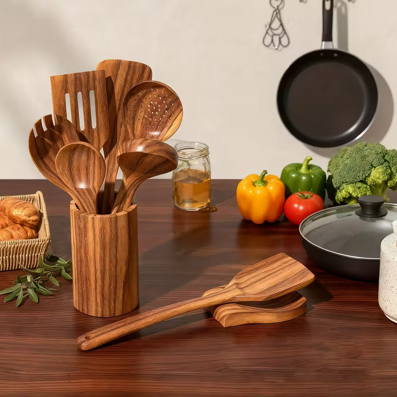 NestPan 木灯スタンド™｜料理道具も文房具も、立てるだけで片づく