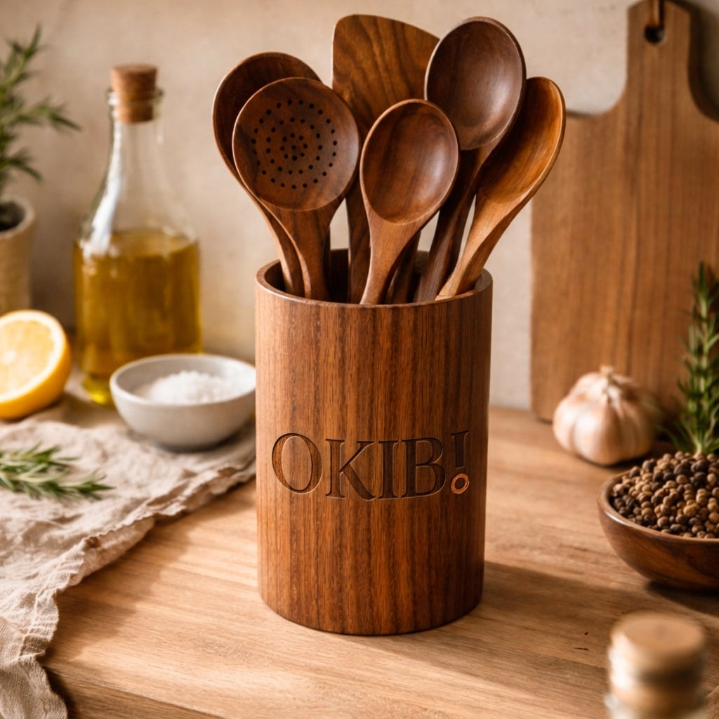 NestPan 木灯スタンド™｜料理道具も文房具も、立てるだけで片づく