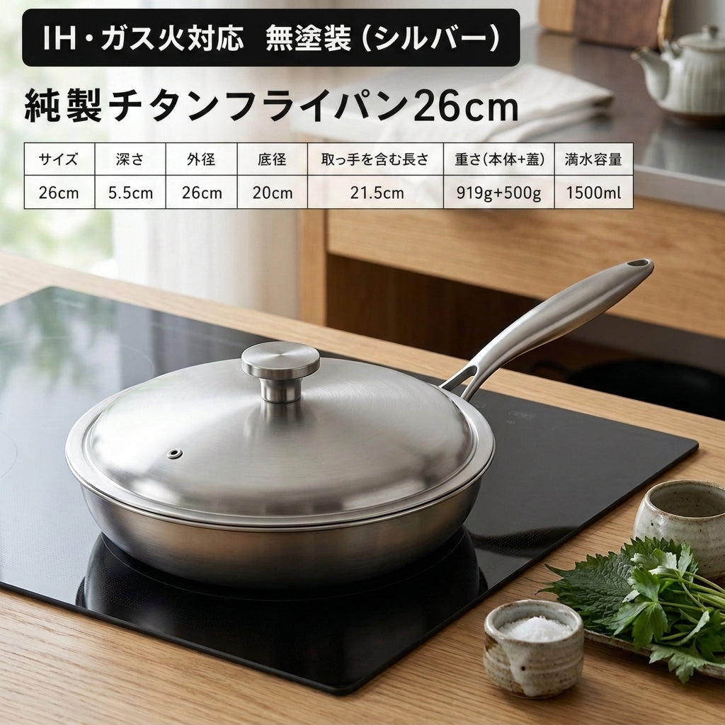NestPan 純チタンフライパン™｜軽くて丈夫な一生ものの調理フライパン