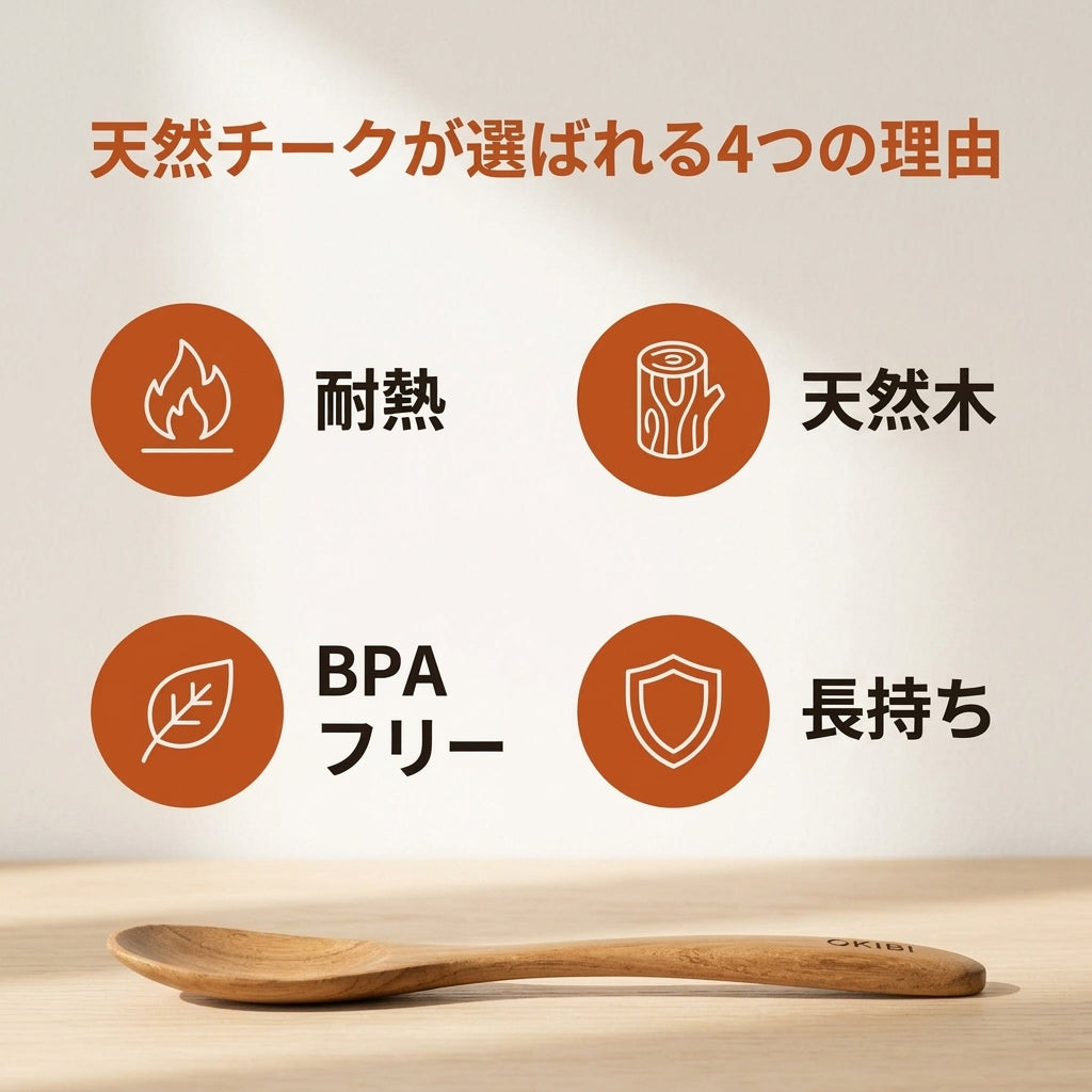 NestPan 木灯チーク™｜そろそろ、脱プラ。天然チーク 木製キッチンツール 7点セット
